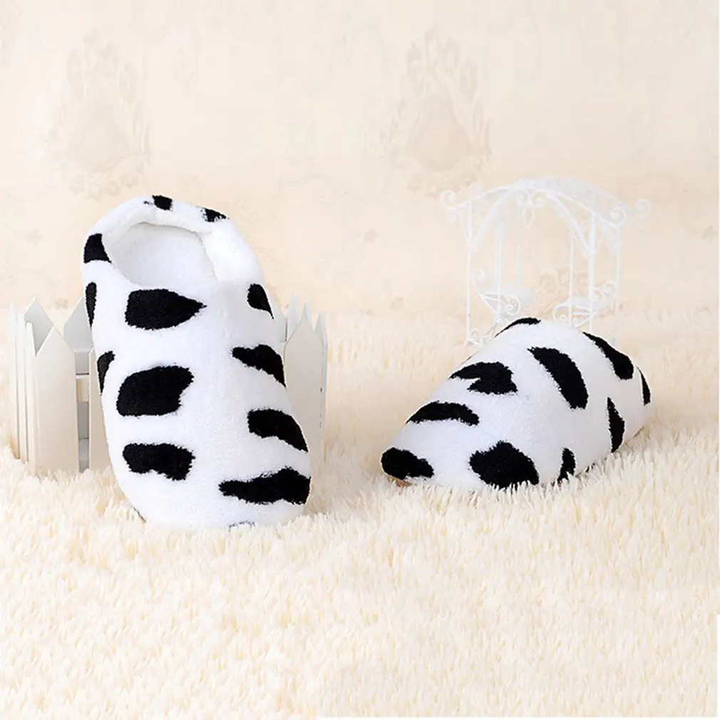 

Indoor Warm Fleece Slippers Ladies Girls Cartoon Winter Soft Cozy Booties Non-Slip Plush Slip-on Shoes Home Slippers