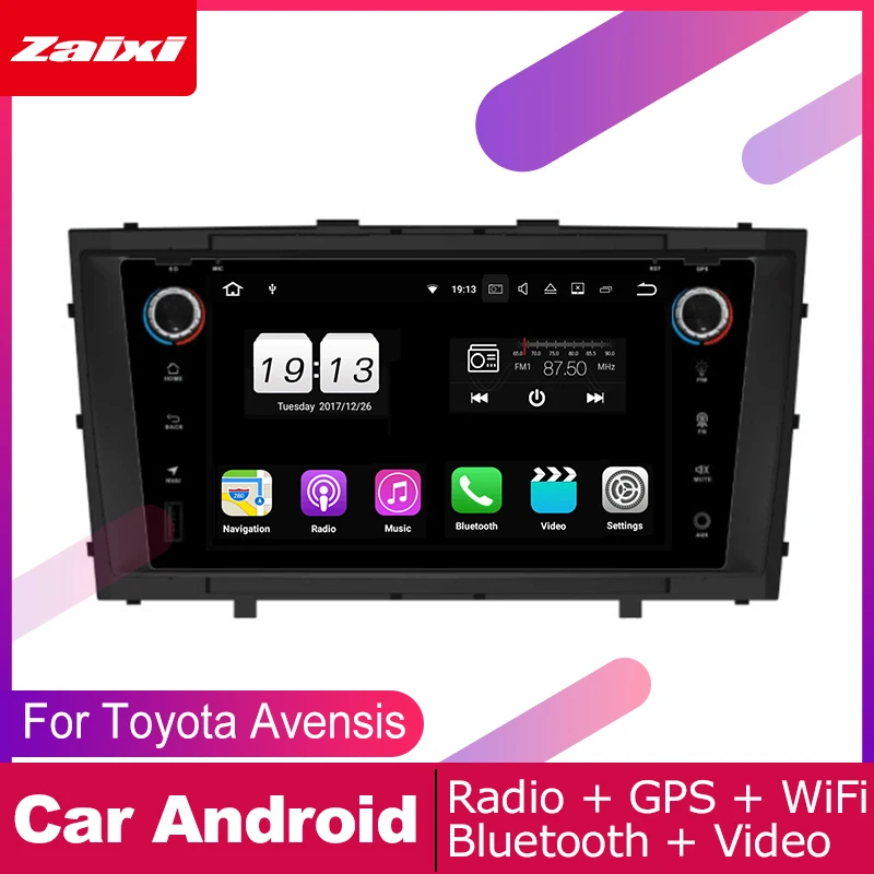 ZaiXi для Toyota Avensis 2009 2015 Автомобильная Мультимедийная система Android 2 DIN Автомобильный