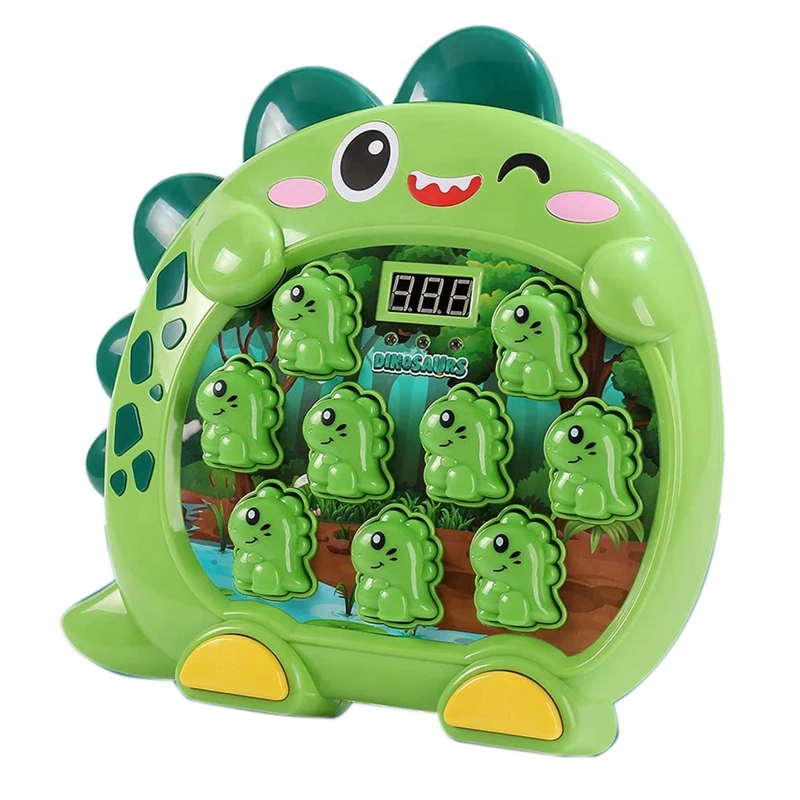 

Interactive Whack a Dinosaur Game Hammering Pounding Toys with Hammers, with Sound Light Toy Fun Gift for Kids