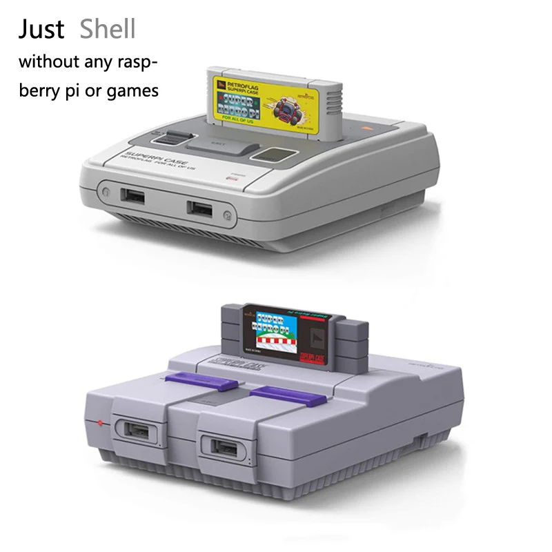 Retroflag Video Game Consoles Shell SUPERPi CASE-J/CASE-U Cartridge For Raspberry Pi 3B Plus (3B+)/3B Retro Console | Электроника