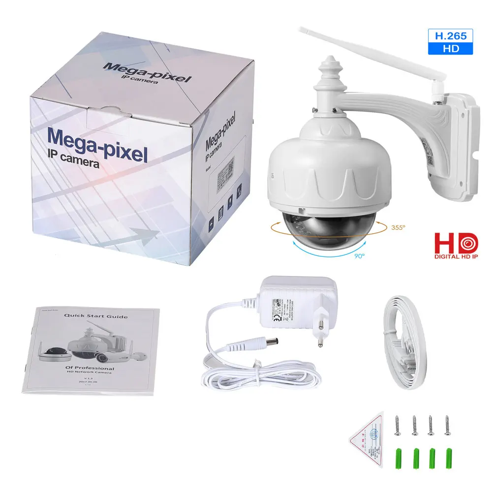 

HD Wifi PTZ IP Camera Audio 5X Optical Zoom Auto Focus Lens Wireless CCTV IP Camera Outdoor With Speaker Onvif CamHi