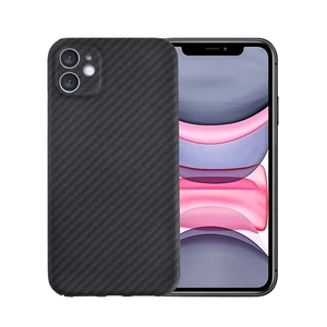 carbon fiber cover for iphone11 11pro max fine hole case aramid fiber anti drop business 5g phone shell free global shipping
