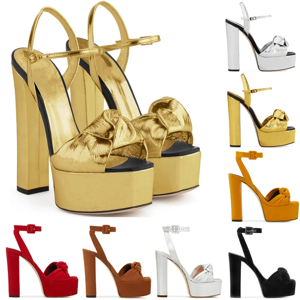 

Women Chunky High Heels Ankle Strap Sandal Platform Sexy Open Toe Evening Party Dress Shoes Popular Summer Lady Sandals 1-I-SL-2