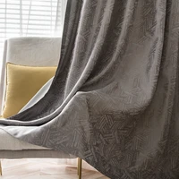 light luxury simple blackout curtains precision jacquard finished custom curtains for living dining room bedroom
