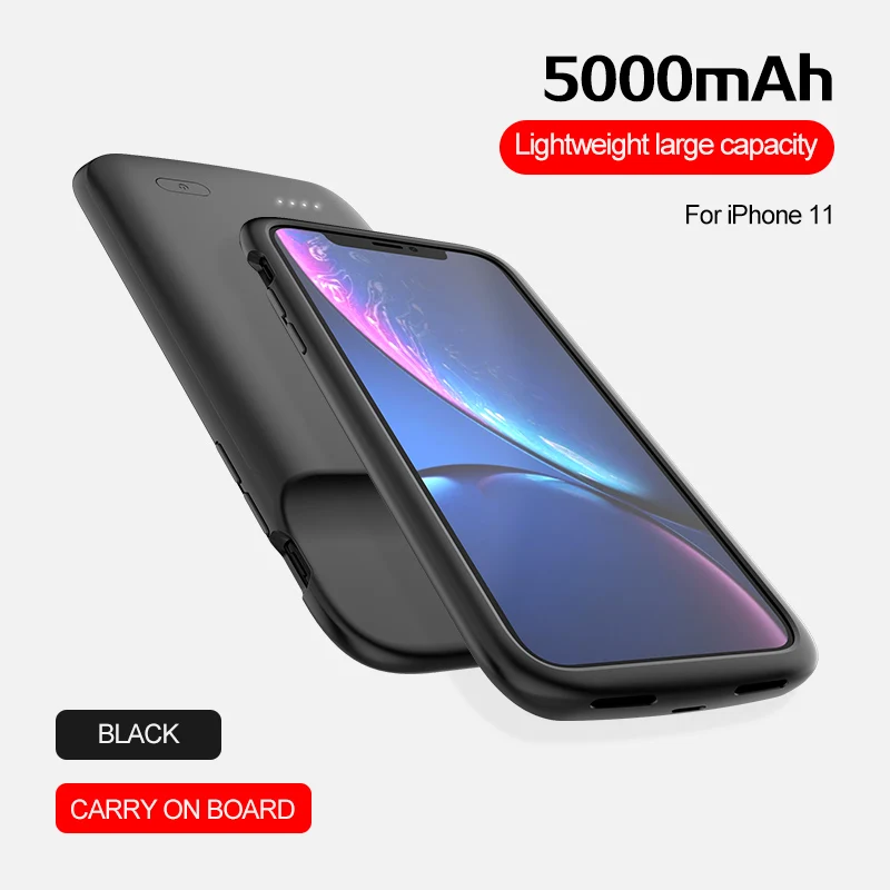 For iPhone 11 Для iPhone 11 Pro MAX чехол для зарядного устройства портативный внешний аккумулятор мягкий силиконовый внешний аккумулятор чехол для зарядки для iPhone 11 - Цвет: For iPhone 11