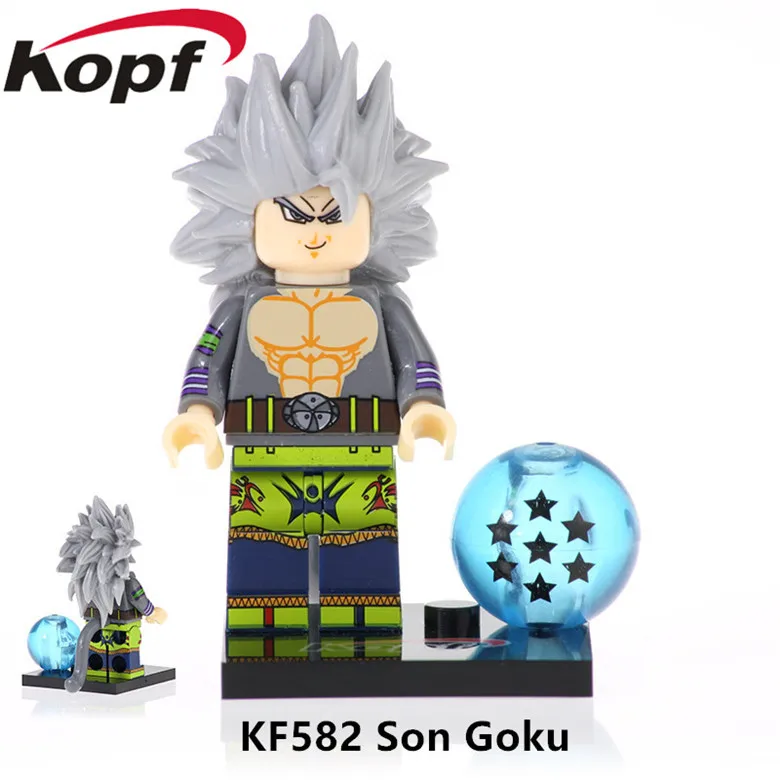 KF582 Without Box KF6073 Одиночная строительные блоки большие фигурки модель Dragon Ball Broli Gogeta сын Goku vegeta Vegetto Mira игрушки для детей - Цвет: KF582 Without Box