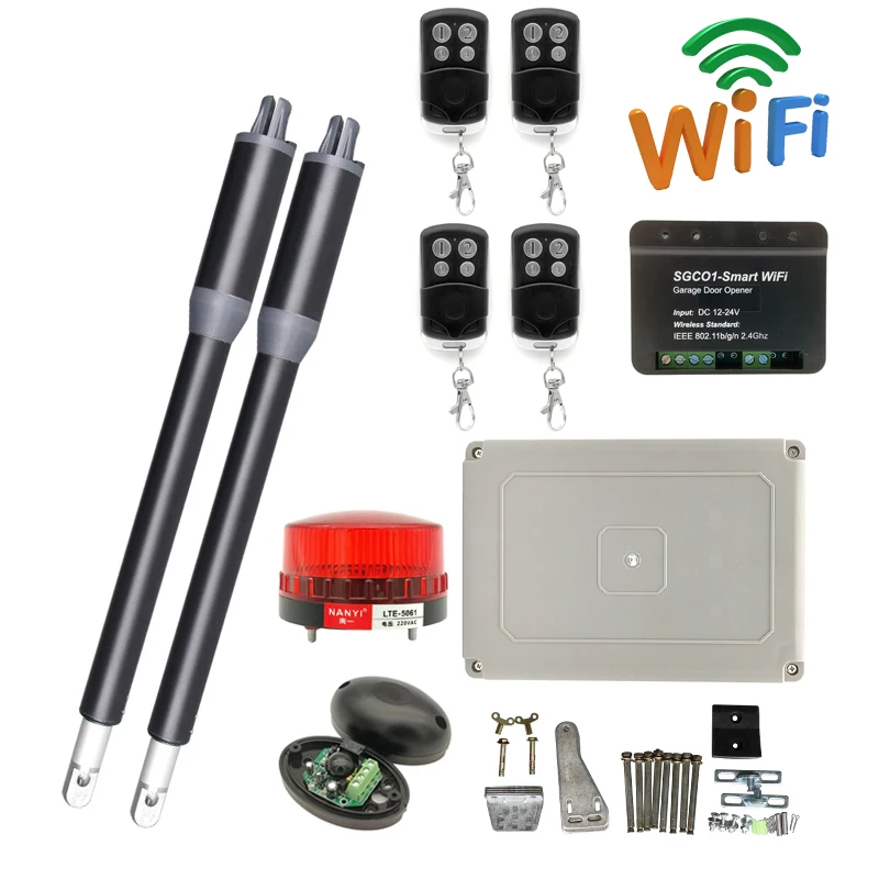 

200KG WIFI Remote Control Electric Swing Gate Opener Motor for Home Access Control Courtyard Garage Swing Door Drive Actuator