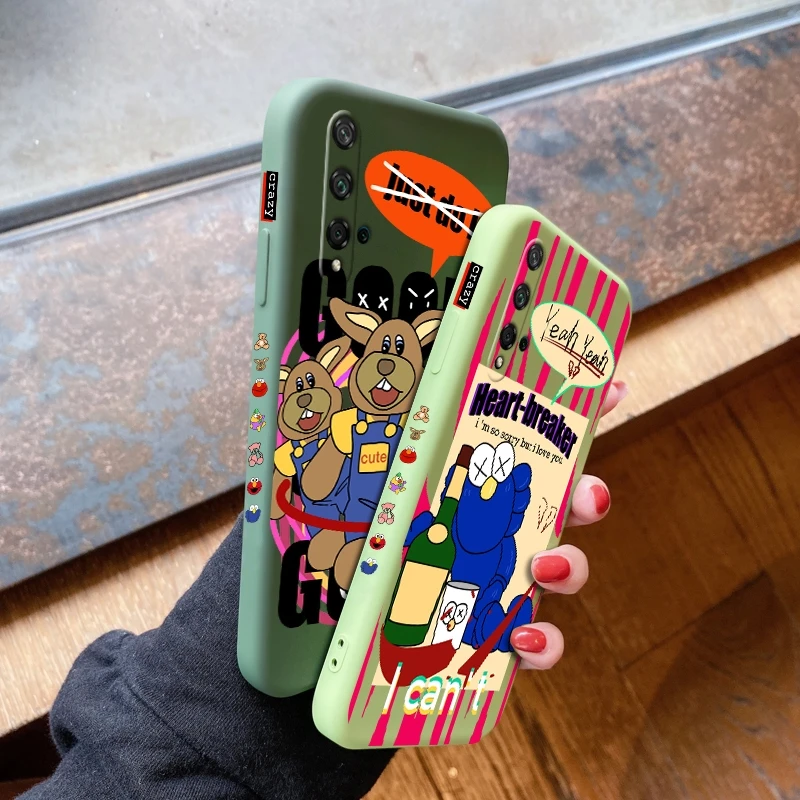 

For Honor 20 Pro Lite 20i v20 Case with Tide card patterncard back Anti falling silica gel casing