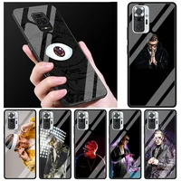 bad bunny glass call phone case for xiaomi redmi note 9s 8 9 5g 10 k40 pro plus 7 9 8 8t 9c 9a k30 9t 8a cover