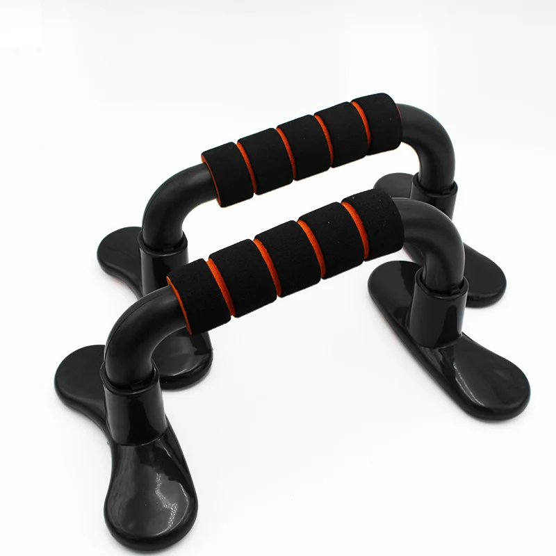 Черный 1 set H-shape push-up rack pushups fitness tool antiskid push-up bar body building Arm Exercise - Цвет: Черный