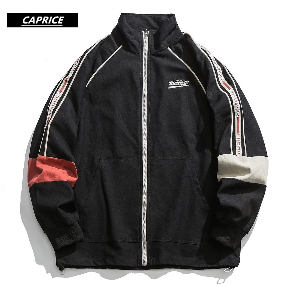 Мужские куртки в стиле хип-хоп с цветными часами пэчворк Осень-зима 2019 модная