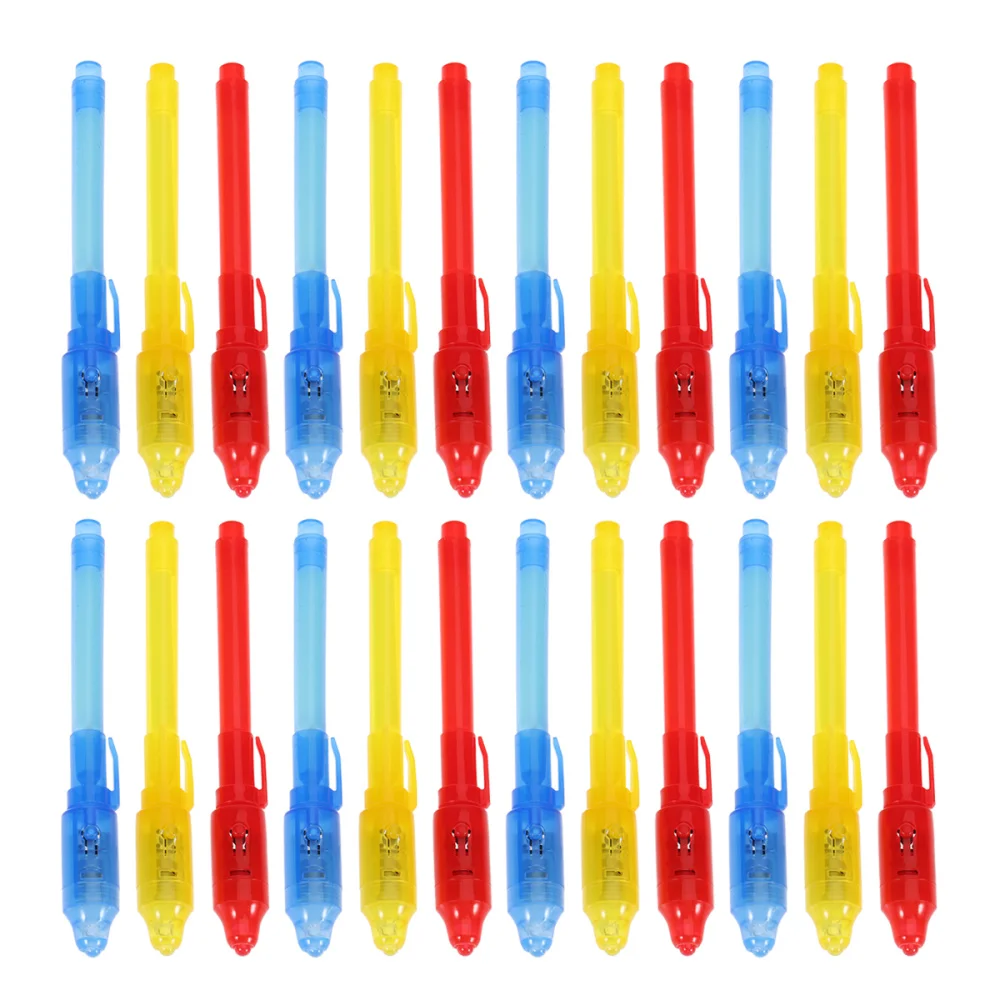 

24 шт. портативная Невидимая ручка, безтеневая ручка с УФ-светом, невидимая чернильная ручка, легкая ручка