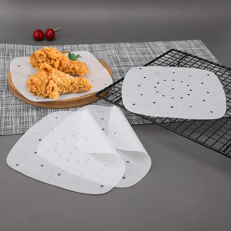 

Air Fryer Liner 400 Pieces 6.5 Inch Air Fryer Parchment Filter Paper Square Bamboo Steamer Steamer Basket Paper