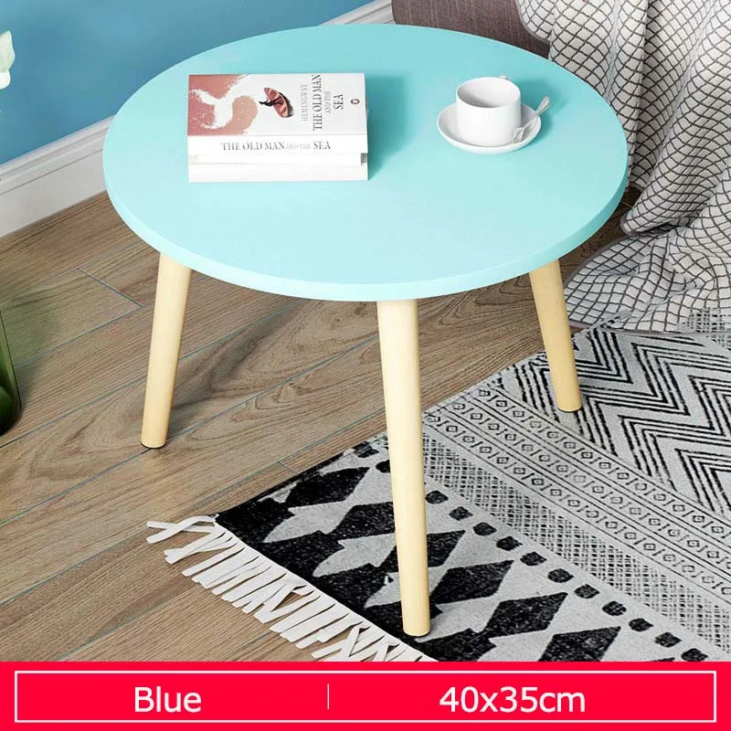 E5097-C-Blue Простой Маленький журнальный столик креативный Круглый Чайный Столик для гостиной современный милый столик для домашней мебели - Цвет: E5097-C-Blue