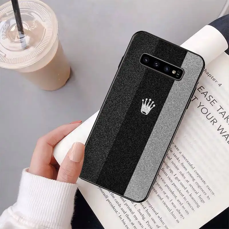 

Watch Crown Logo Phone Case For Samsung S20 Ultra S10 S10e S8 S9 Plus S7 Edge Note 10 9 8 Black Soft TPU Cove Fundas
