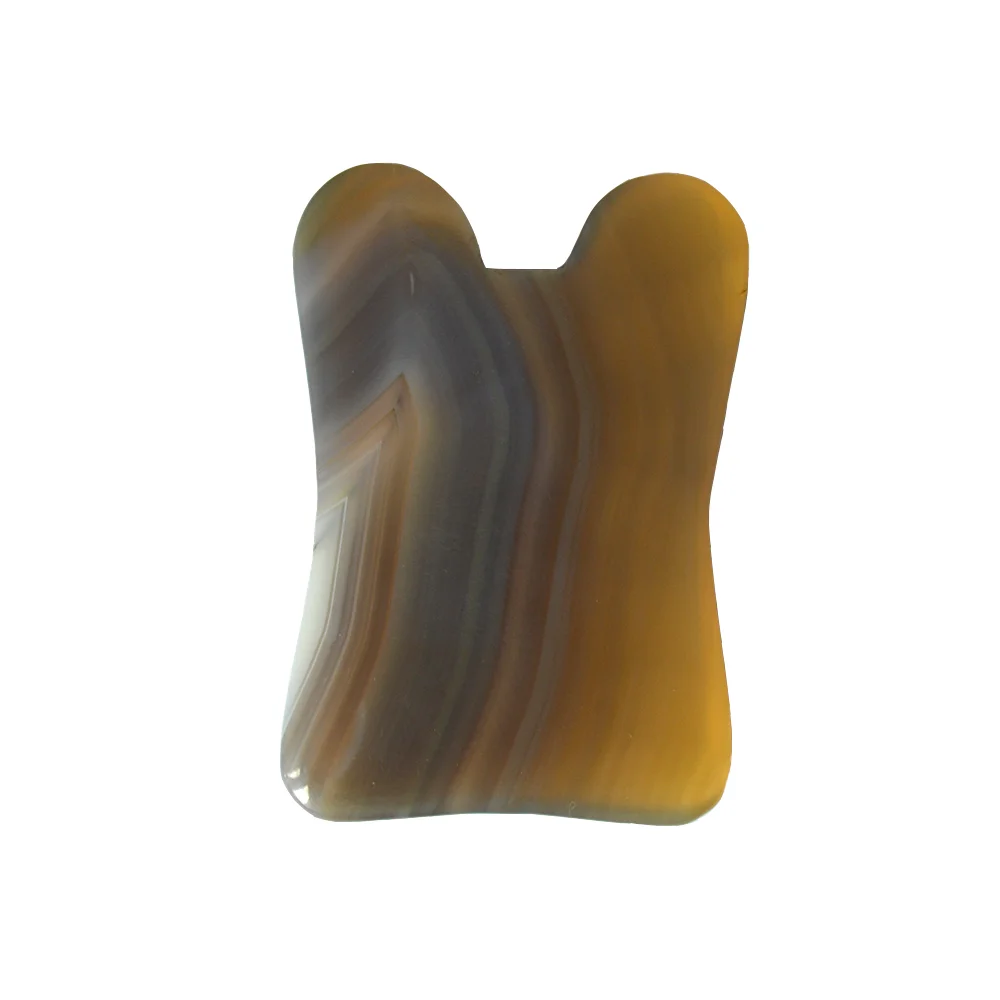 Натуральные Классические Серые Агатовые гуаши в форме кроличьих ушей для