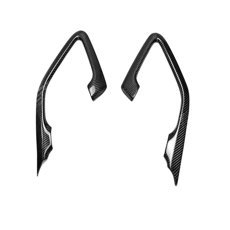 

True carbon fiber Interior Door Handle Modification Parts 2-Piece Set Fit For Nissan GTR R35 2008-2016