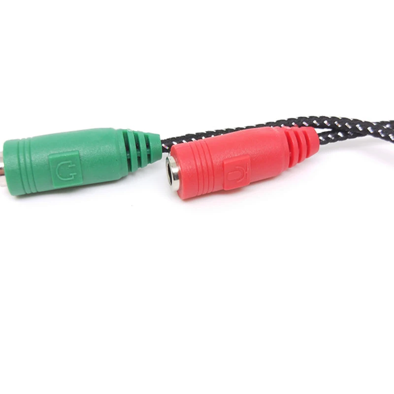 Красный зеленый Плетеный 2 в 1 3 5 мм магнитный кабель адаптер сплиттер USB Магнитный