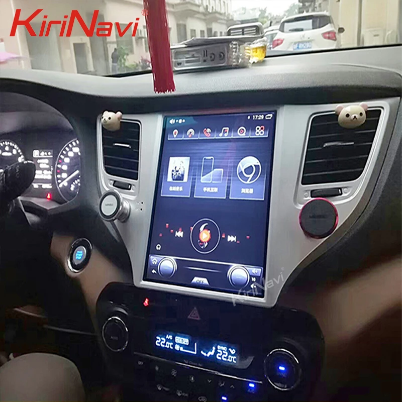 Автомагнитола KiriNavi с вертикальным экраном в стиле Tesla 10 4 ''Android для Hyundai Tucson IX35