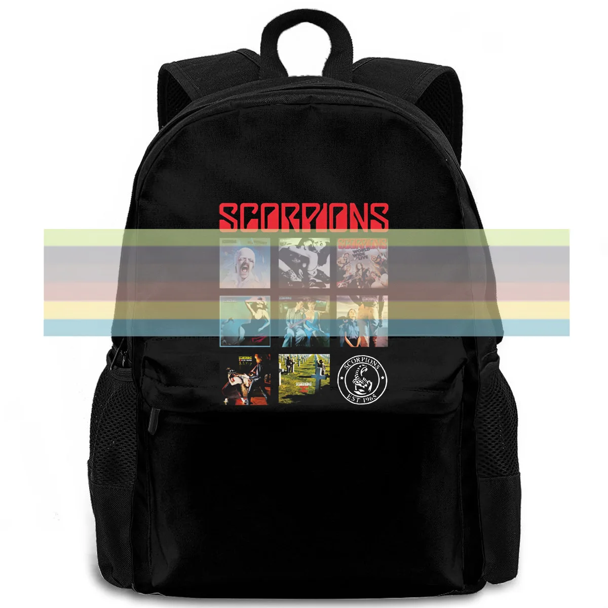 

Authentic SCORPIONS Band Classic Albums Hard Rock NEW Newest Stranger Things women men backpack laptop travel school adult