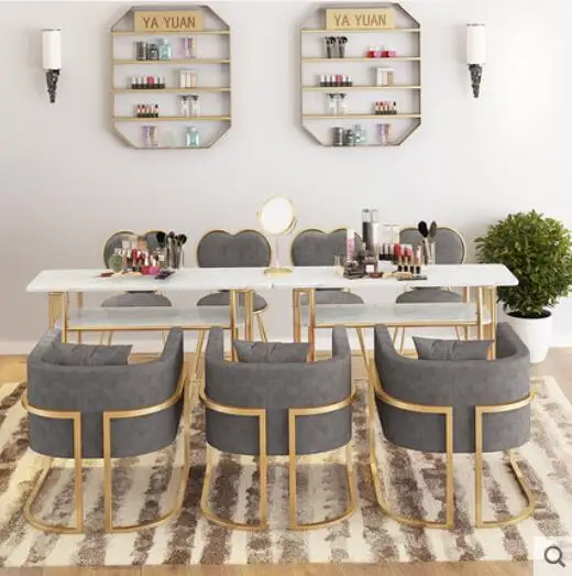 Маникюрный Стол в скандинавском стиле с сеткой красный по специальной цене