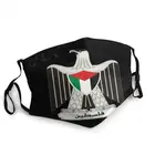 Палестина герб многоразовые унисекс маска для лица для взрослых флагом Палестины пыли Защитная крышка респиратор рот муфельная печь