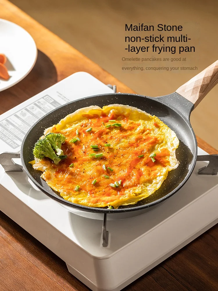 

Pan Non-Stick Pan Household Omelette Steak Frying Pan Induction Cooker Gas Stove Suitable for Pancake Maker