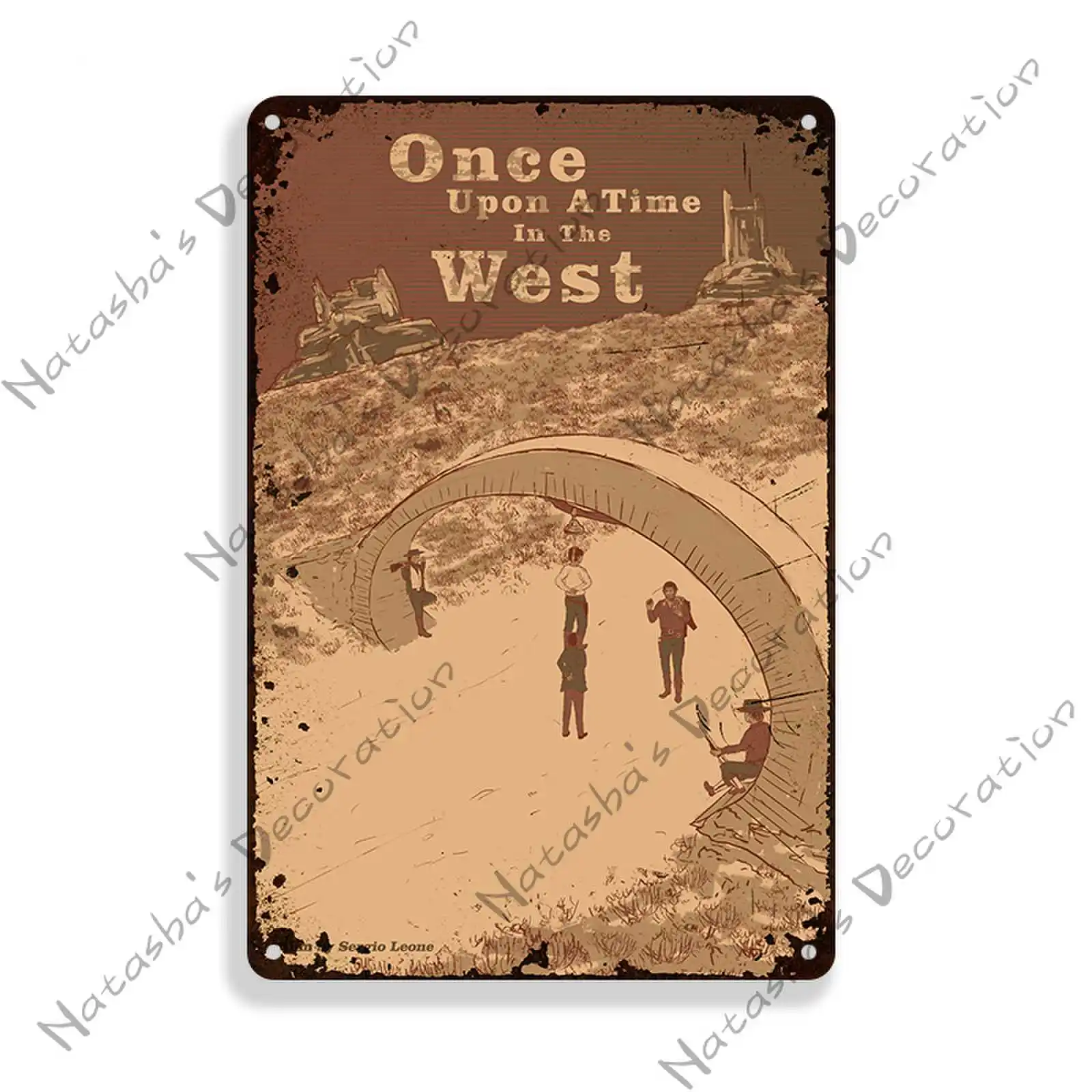 Металлический постер Once Upon a Time in the West металлическая пластина для дома и бара