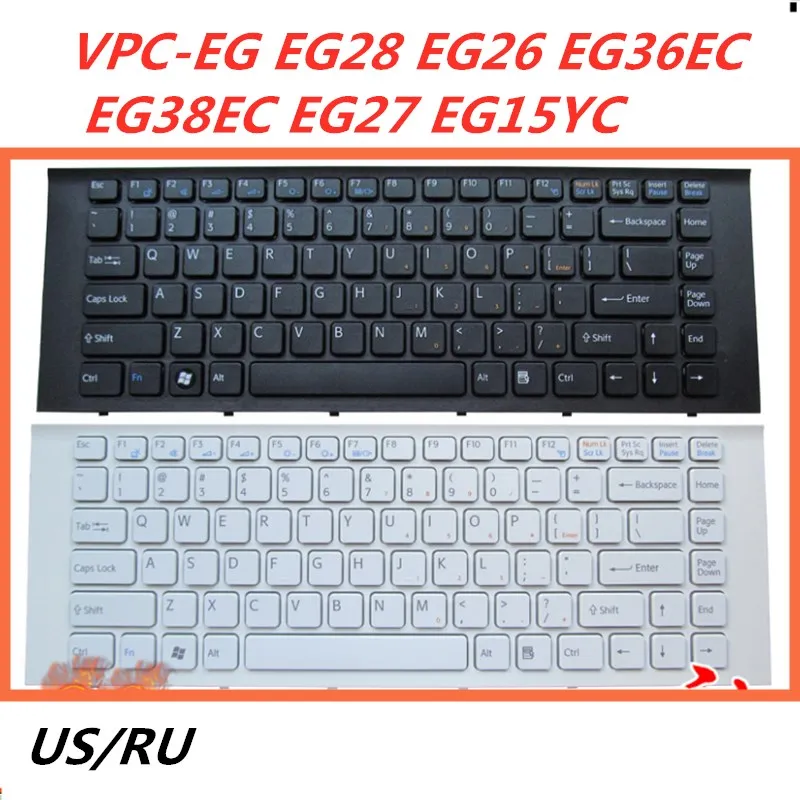 Клавиатура с русской и английской раскладкой для ноутбука SONY VPC-EG EG28 EG26 EG36EC EG38EC EG27