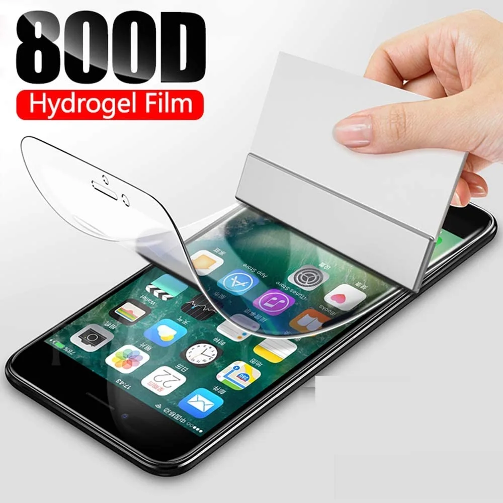 

800D полное покрытие гидрогель пленка среднего класса против царапин для iPhone SE 2020 мягкий уфи для iPhone 11 12 Pro Max XR XS X 7 8 Plus SE 2