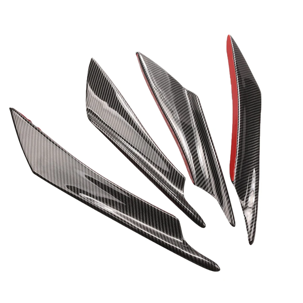4 шт. Универсальный карбоновый автомобильный передний бампер Canard Splitter для губ