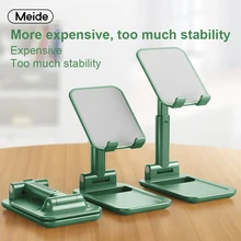 Meide Phone Stand for iPhone 11 Xiaomi Samsung Foldable Metal Desktop Tablet Phone Holder Universal Table Cell Phone Holder