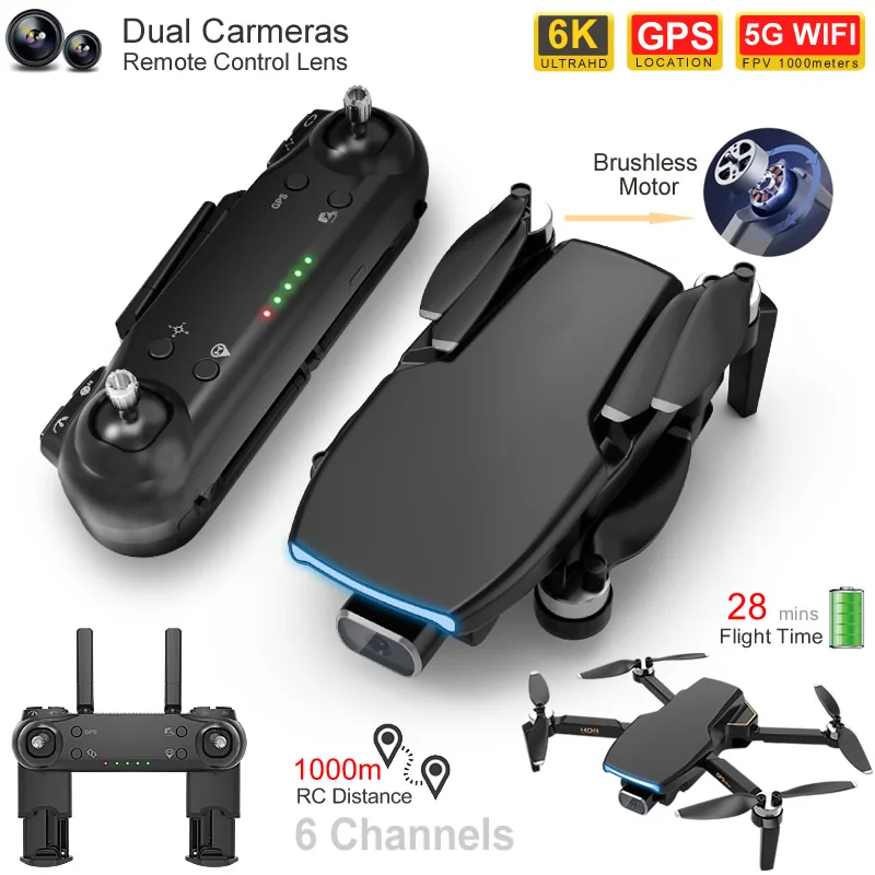 

S3 Professional Brushless Motor Drone Aerial Photography GPS Helicopete Automatic Return Quadcopter With Camera HD 4k Follow Me