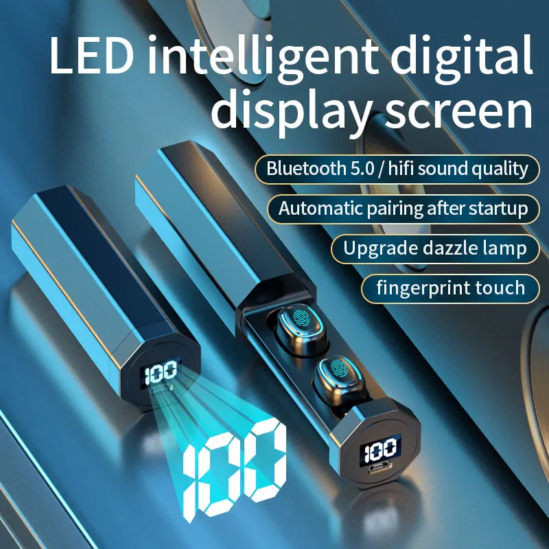 Новые беспроводные наушники TWS спортивные сенсорные Bluetooth 5 0 стереонаушники 9D