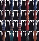 Новый мужской галстук, ретро полосатый цветочный узор Пейсли, клетчатые однотонные галстуки на шею для галстуков, деловые мужские свадебные галстуки, опт на заказ