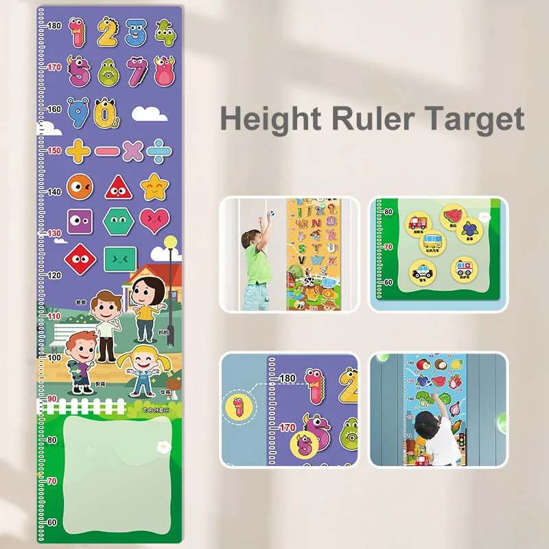 

Baby Montessori Toys for Kids Measure Height Ruler Throwing Ball Target Dart Indoor Toys for Children Boys Girl Educational Gift