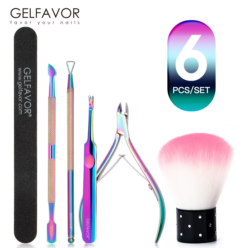 

Gelfavor Manicure Set Nail Tool Kit High Quality Stainless Steel Dead Skin Scissor Cuticle Clipper Remover Nail Art Tool Set