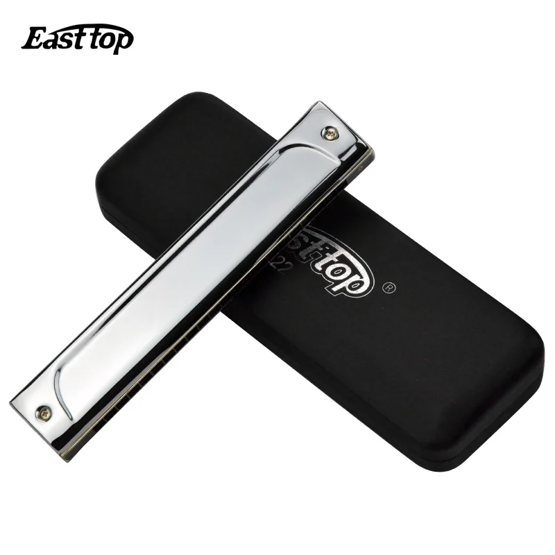 T22 Easttop 22 Отверстия Tremolo Губная гармошка Серебряная Harpa металлическая духовой