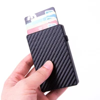 factory supplied carbon fiber wallet metal wallet wallet bank card clip side by carbon fiber rfid card bag x64