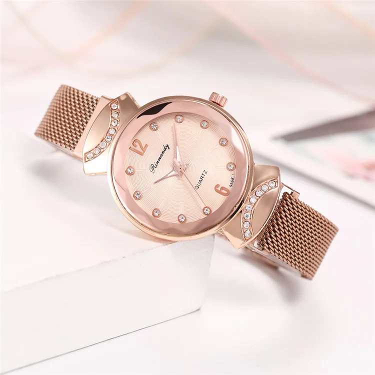 

Reloj Mujer 2020 New Trendy Women Watches Diamond Magnetic Mesh Band Watch Women's Fashion Dress Wristwatch Clock Zegarek Damski