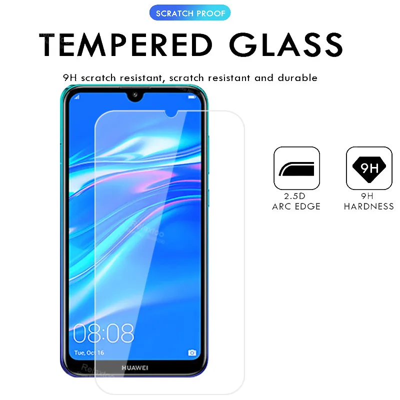 2 в 1 Защитное стекло для объектива камеры huawei y7 pro 2019 hauweii safty flim y 7pro 7 Закаленное
