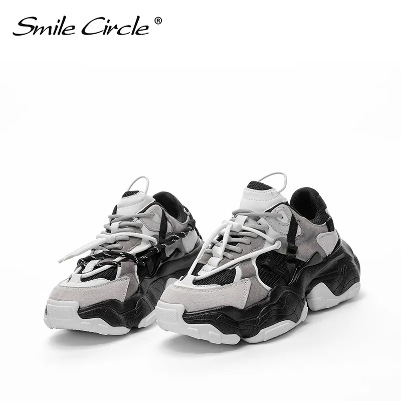 Женские массивные кроссовки Smile Circle Повседневные Дышащие тканевые на платформе с