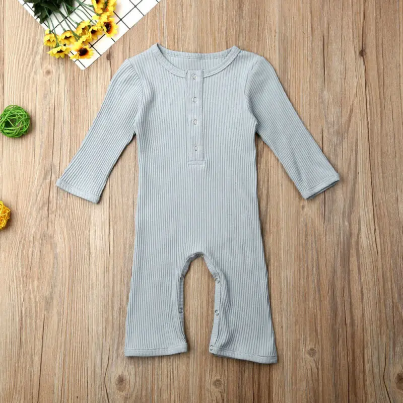 

Winter Baby Boy Girl Knitted Cotton Long Sleeve Romper Jumpsuit playsuit Clothes