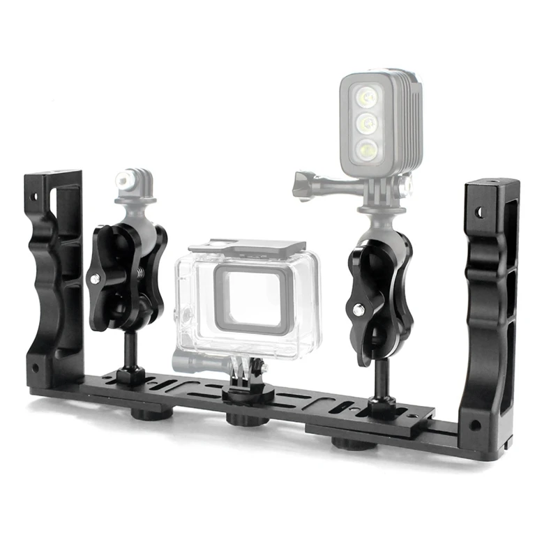 Cnc Scuba Diving Underwater Light Arm System Three-Clip Tray Bracket Handle Grip Stabilizer Video Gopro Digital Slr Camera | Электроника