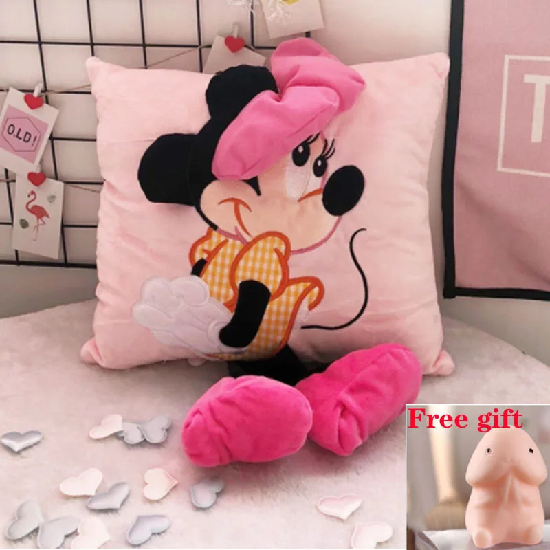1 шт. 35 см 3D Микки Маус и Минни Маус плюшевые подушки Kawaii Микки и Минни мягкие Cusion подарки для детей