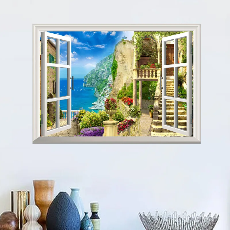 3D наклейки на стену с изображением природы креативные дисплей плоские Сухие