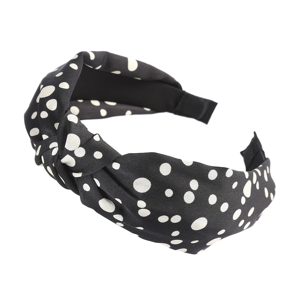 Женский обруч для волос AWAYTR тканевый в горошек аксессуар волос| |