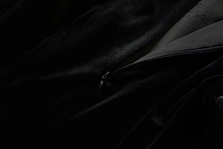 Дизайнерское платье для подиума, высокое качество, осень, новинка, женские модные вечерние, сексуальные, бархатные, с блестками, с принтом, винтажное, элегантное, шикарное, черное платье