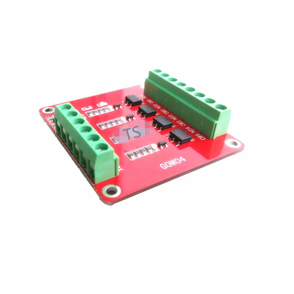4 канальный твердотельный релейный модуль GOM04 высокоуровневый триггер 48 В 1 А
