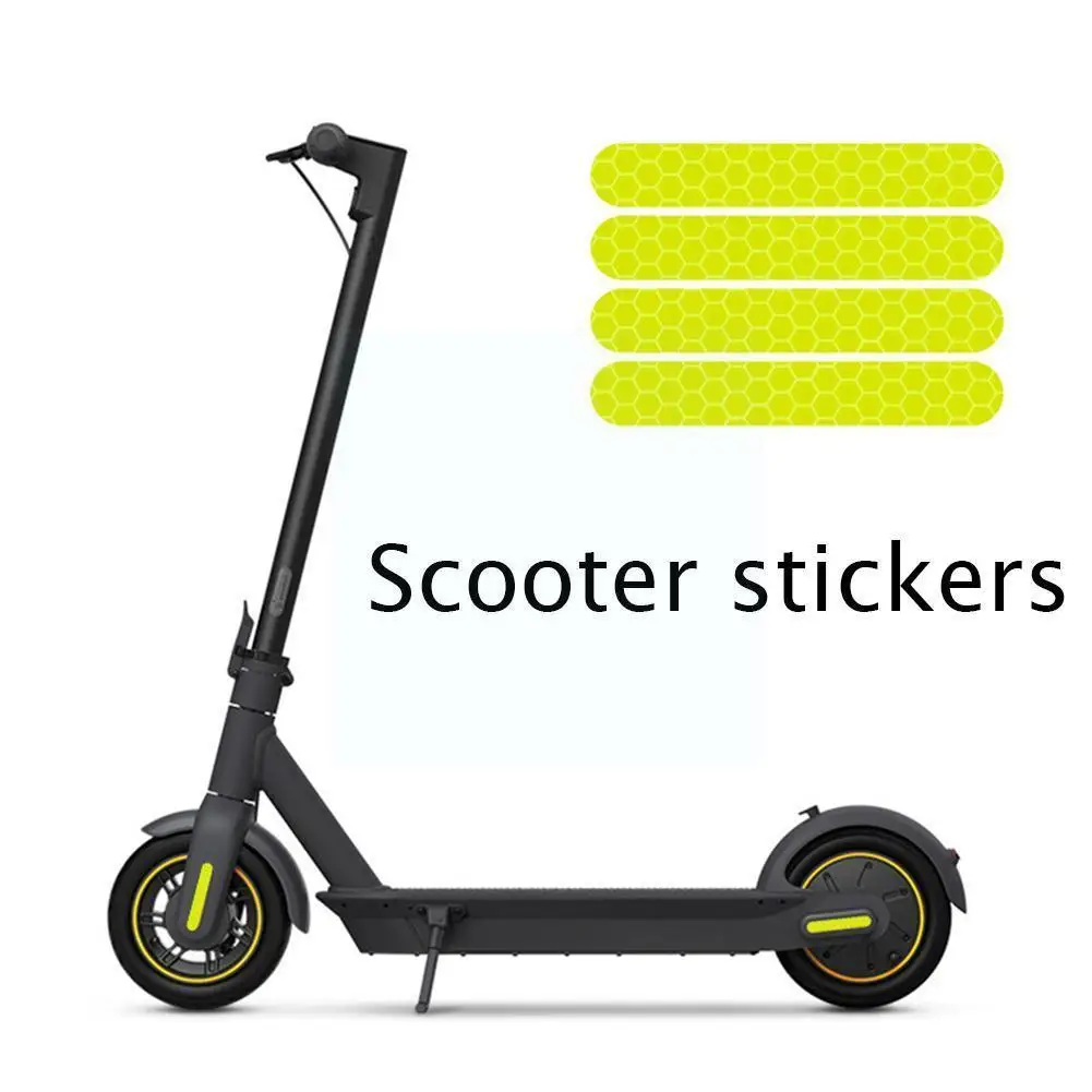 

5pcs Scooter Reflective Sticker For M365 Electric Scooter Front Rear Wheel Tyre Cover Protective Skateboard Pa S1e0